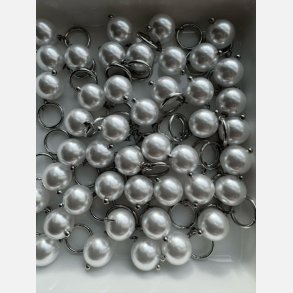 Hvit Perle Maskemarkr Slv