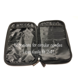 A&E Strikkepinnemappe Sett/Nylon/Sort